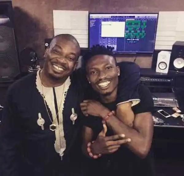 BBNaija Winner, Efe Pictured With Don Jazzy In The Studio